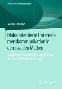 Produktbild: Dialogorientierte Unternehmenskommunikation in den sozialen Medien