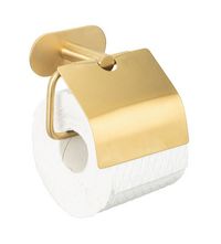 Produktbild: Turbo-Loc&reg; Toilettenpapierhalter mit Deckel Mod. Orea Gold Matt, Befestigen ohne bohren