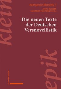 Produktbild: Die neuen Texte der Deutschen Versnovellistik