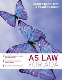 Produktbild: Elliott, C: AS Law for AQA