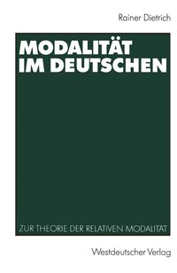 Produktbild: Modalit&auml;t im Deutschen