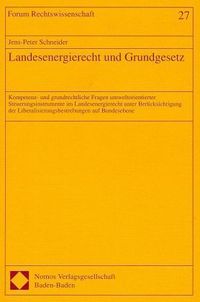 Produktbild: Landesenergierecht und Grundgesetz
