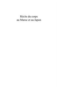 Produktbild: Recits du corps au maroc et aujapon