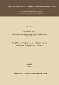 Produktbild: Langfristige Prognose des Textilverbrauchs in einigen europ&auml;ischen L&auml;ndern