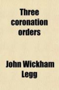 Produktbild: Three Coronation Orders (Volume 19)