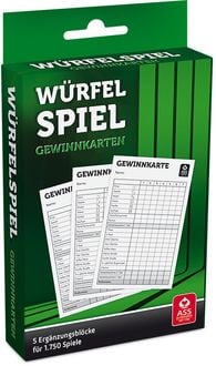 Produktbild: W&uuml;rfelspiel Gewinnkarten - Bl&ouml;cke