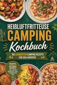 Produktbild: Hei&szlig;luftfritteuse Camping Kochbuch: Die leckersten Camping Rezepte f&uuml;r den Airfryer - knusprig, schnell & mit wenig Abwasch - inkl. Broten, Fr&uuml;hst&uuml;ck,