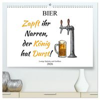 Produktbild: Bier - Lustige Spr&uuml;che und Grafiken (hochwertiger Premium Wandkalender 2026 DIN A2 quer), Kunstdruck in Hochglanz