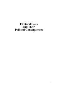 Produktbild: Electoral laws and their political consequences