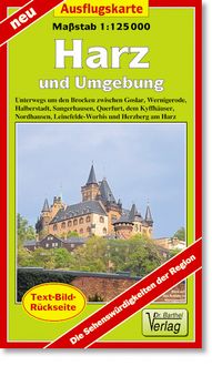 Produktbild: Harz und Umgebung Ausflugskarte 1 : 125000