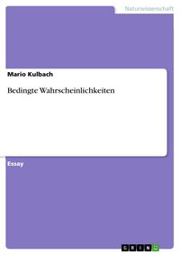 Produktbild: Bedingte Wahrscheinlichkeiten