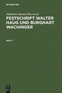 Produktbild: Festschrift Walter Haug und Burghart Wachinger