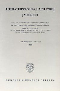 Produktbild: Literaturwissenschaftliches Jahrbuch.