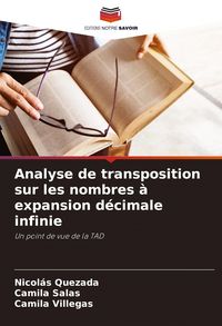 Produktbild: Analyse de transposition sur les nombres &agrave; expansion d&eacute;cimale infinie