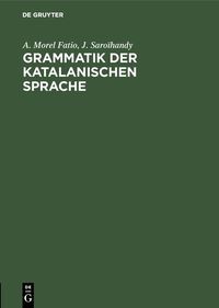 Produktbild: Grammatik der katalanischen Sprache