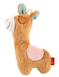 Produktbild: Sigikid 43434 - Greifling Rassel Lama, Red Stars, Pl&uuml;sch, 14 cm