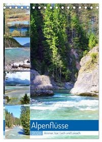 Produktbild: Alpenfl&uuml;sse - Ammer, Isar, Lech und Loisach (Tischkalender 2026 DIN A5 hoch), CALVENDO Monatskalender