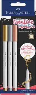 Produktbild: Faber-Castell Goldfaber Creative Marker Metallic 1.5, 3er Set