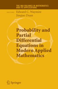 Produktbild: Probability and Partial Differential Equations in Modern Applied Mathematics