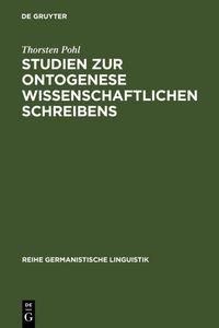Produktbild: Studien zur Ontogenese wissenschaftlichen Schreibens
