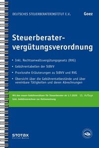 Produktbild: Goez, C: Steuerberaterverg&uuml;tungsverordnung