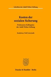 Produktbild: Kosten der sozialen Sicherung.
