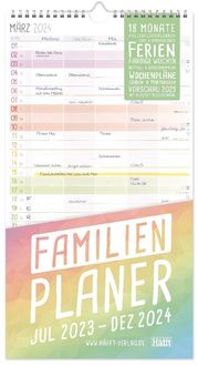 Bild vom Artikel Familienplaner 23/24 Wand-Kalender 5-spaltig [Rainbow] 18 Monate vom Autor 