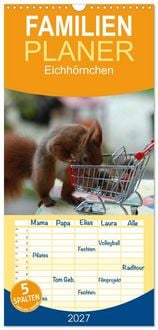 Produktbild: Familienplaner 2027 - Spa&szlig; mit Eichh&ouml;rnchen! mit 5 Spalten (Wandkalender, 21 x 45 cm) CALVENDO