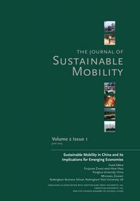 Produktbild: Journal of Sustainable Mobility Vol. 2 Issue 1