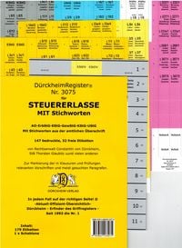 Produktbild: D&uuml;rckheimRegister&reg; STEUERERLASSE MIT Stichworten