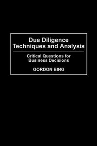 Produktbild: Due Diligence Techniques and Analysis