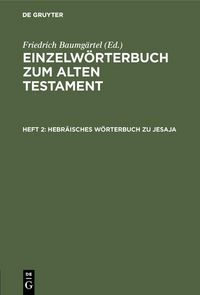 Produktbild: Hebr&auml;isches W&ouml;rterbuch zu Jesaja
