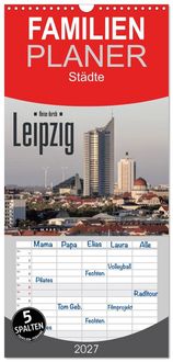 Produktbild: Familienplaner 2027 - Reise durch Leipzig mit 5 Spalten (Wandkalender, 21 x 45 cm) CALVENDO