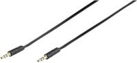 Produktbild: Vivanco 46130 Klinke Audio Anschlusskabel [1x Klinkenstecker 3.5 mm - 1x Klinkenstecker 3.5 mm] 0.30 m Schwarz flach