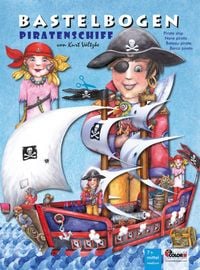 Produktbild: Piratenschiff basteln Bastelbogen Ausschneidebogen f&uuml;r Kinder ab 6+