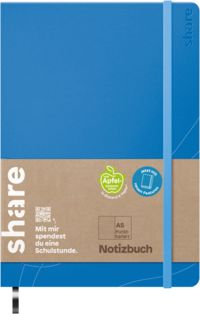 Produktbild: share Notizbuch A5 punktkariert hellblau