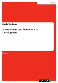 Produktbild: Measurement and Definitions of Development