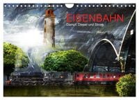 Produktbild: EISENBAHN - Dampf, Diesel und Strom (Wandkalender 2026 DIN A4 quer), CALVENDO Monatskalender