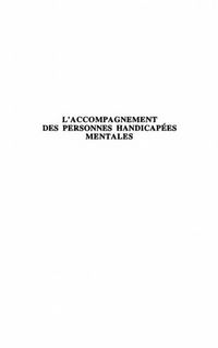 Produktbild: L'accompagnement des Personneshandicapees Mentales