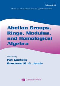 Produktbild: Abelian Groups, Rings, Modules, and Homological Algebra