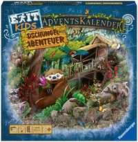 Ravensburger 18957 - EXIT Adventskalender Kids, Dschungel-Abenteuer, 24 Rätsel für EXIT-Begeisterte ab 6 Jahren