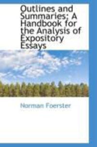 Produktbild: Outlines and Summaries: A Handbook for the Analysis of Expository Essays