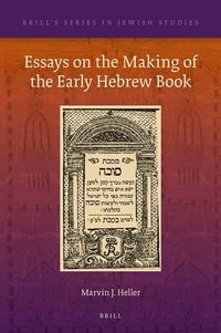 Produktbild: Essays on the Making of the Early Hebrew Book