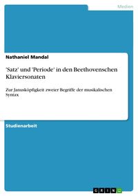 Produktbild: 'Satz' und 'Periode' in den Beethovenschen Klaviersonaten
