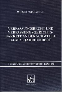 Produktbild: Verfassungsrecht und Verfassungsgerichtsbarkeit an der Schwelle zum 21. Jahrhundert
