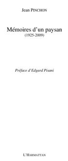 Produktbild: Memoires d'un paysan
