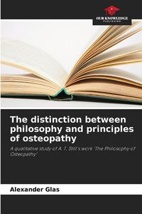 Produktbild: The distinction between philosophy and principles of osteopathy