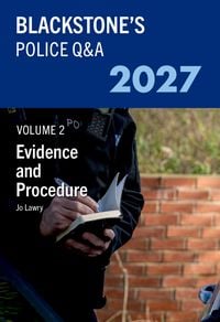 Produktbild: Blackstone's Police Q&A's Volume 2: Evidence and Procedure 2027