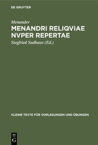 Produktbild: Menandri reliqviae nvper repertae