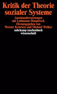 Produktbild: Kritik der Theorie sozialer Systeme